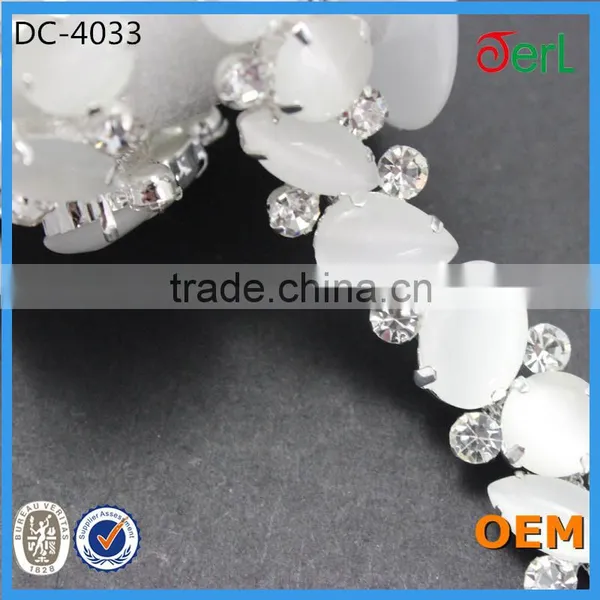 Hand Made Opal Rhinestone Cup Chain Trimming for Fashion Shoes,Dress,Necklace photo-3