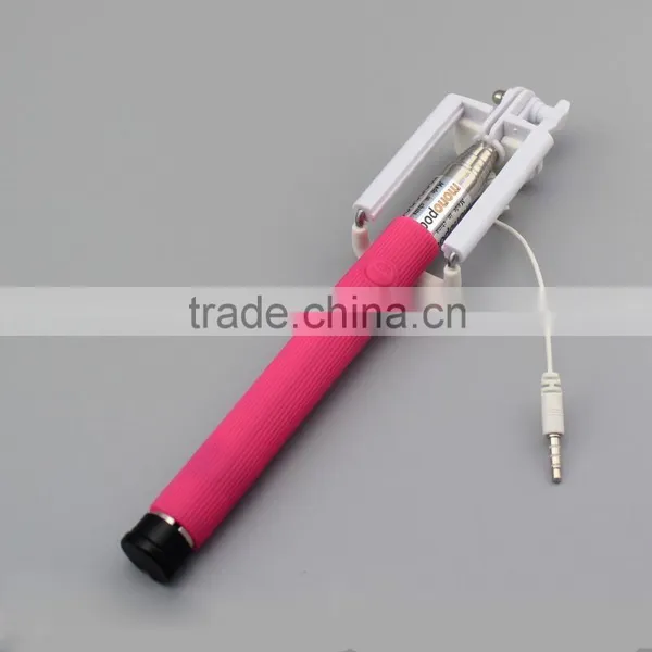 Wireled, Portable., Extendable Monopod Selfie Stick
