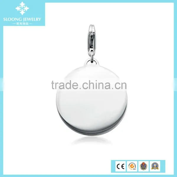 Silver Pendants Engraveable Baby Shoe Charm in Sterling Silver photo-4