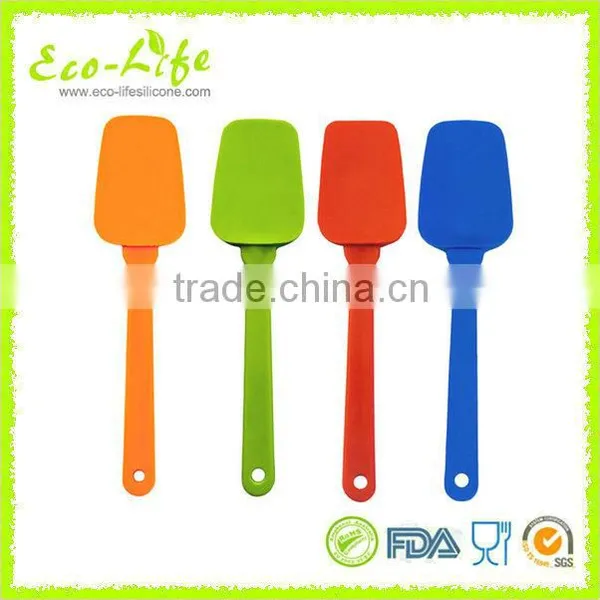 Set of 4 Non-Stick Silicone Spatula Turner With PP Handle , Silicone Kitchen Tools Set, Cake/Pizza Turner Spatulas photo-3