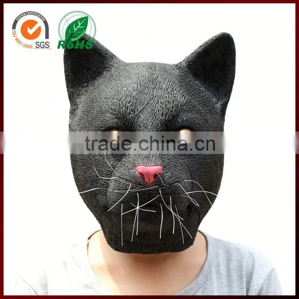 Donkey Kong Halloween Adults Costume Animal Black Sexy Cat Full Face Female Latex Mask photo-2