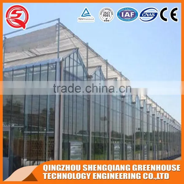 Factory Hollow Tempered Steel Frame Glass Greenhouse Cooling System photo-4
