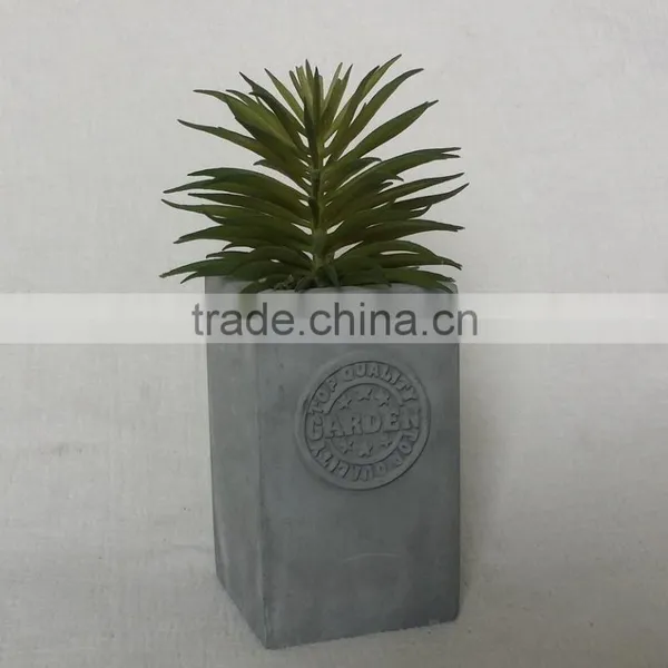 Cheap Concrete Pots With Fake Plants photo-2