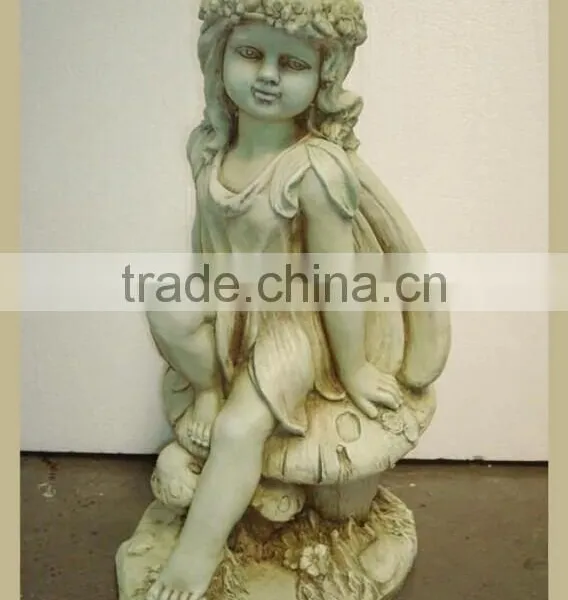Girl Polyresin Garden Angle Cherubs Statue Decoration Little Angel Statue photo-2