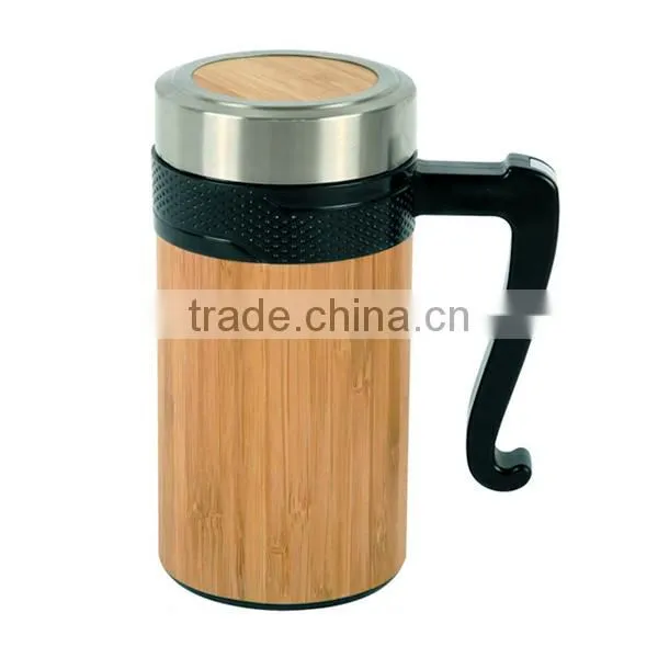 2017 Custom Coffee Mug, Accept Laser Engraving Logo Bamboo Mug Wood Travel Bottle photo-4