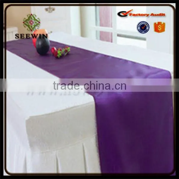 Royal Slippery Waterproof Satin Table Runner for Wedding/party /home Use photo-3