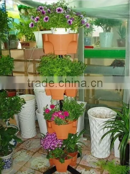Movable Stackable Vertical Plastic Garden Planter photo-2