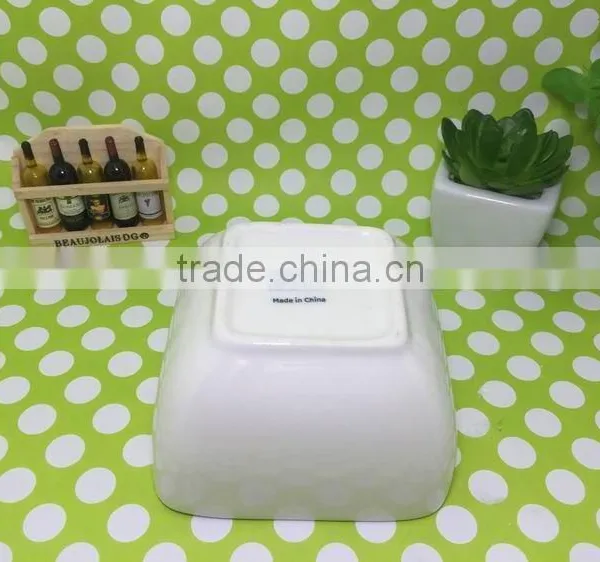 Stocked White Porcelain Square Dish/food Dish/rice Dish/salad Bowl photo-3