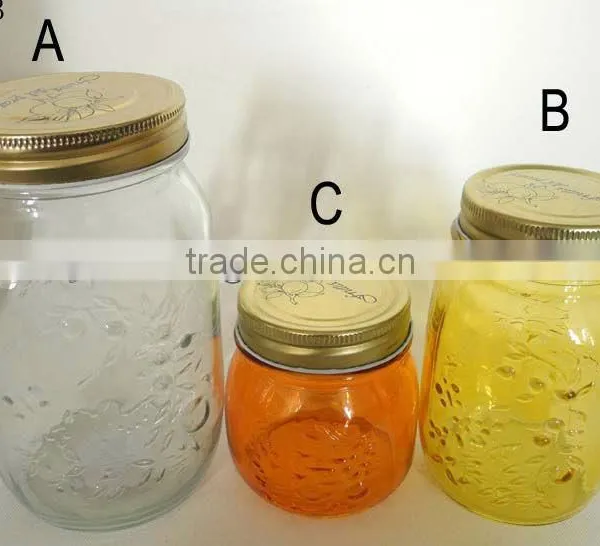 3 Sizes High Quality Glass Canning Jar With Tin Lid