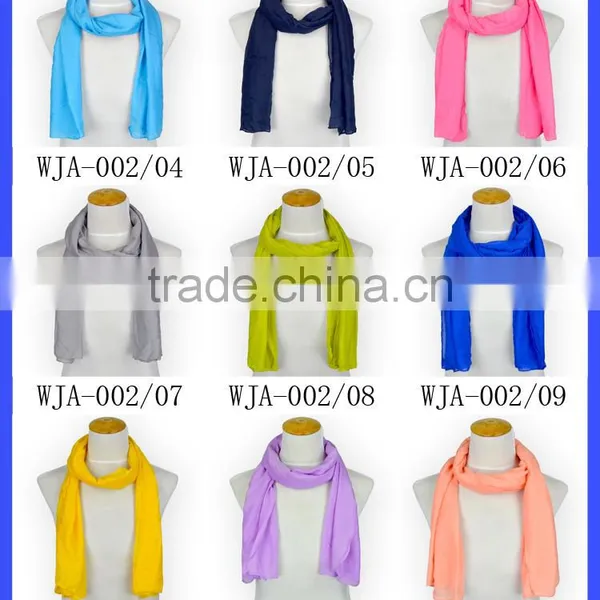 Baby Girls Solid Color Knitted Scarf Cheap Fashion Winter Chiffon Scarf photo-6