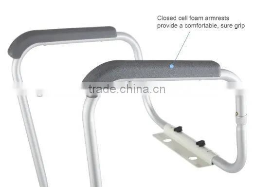 Adjustable Metal White Stand Alone Toilet Safety Rails photo-3