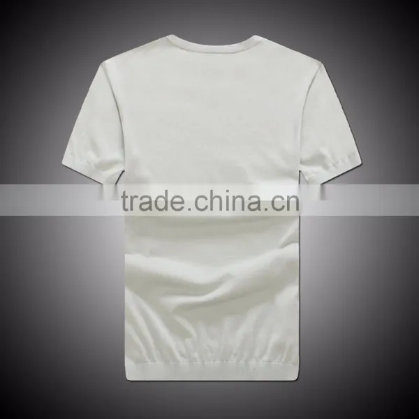 Custom 100% Fine Cotton White Plain t Shirt photo-2