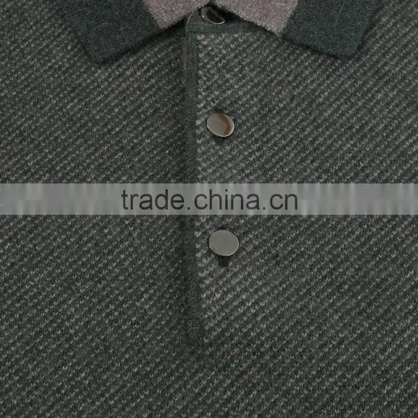Grey 100%wool Winter Fashion With Long Sweater ,blue Long Sleeve Model Sweater for Men With 1/4 Zipper ,men Sweater 2015 photo-4