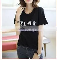 Big World Factory OEM Custom , Design Your Own Short Sleeve O-neck Women Printed t Shirt photo-3