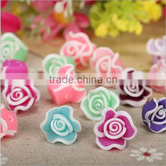 Multicolor Flower Clay Beads Diy Handmade Flower Porcelain Charms Cheap Ceramic Beads Wholesale photo-5