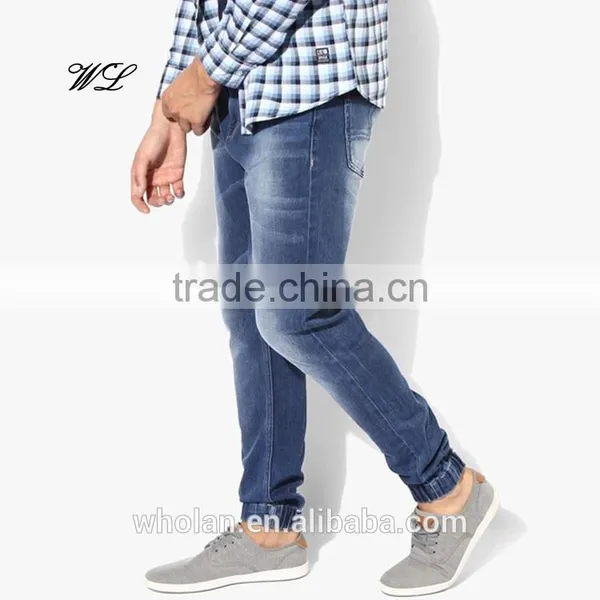 Men Ripped Jeans 2017 Denim Fabric Custom Men's Jeans Pants photo-2