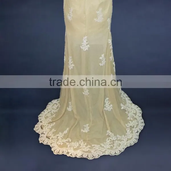 2017 China Manufacturer Customized Sleeveless Chiffon Pleated Skirt Wedding Dress photo-6