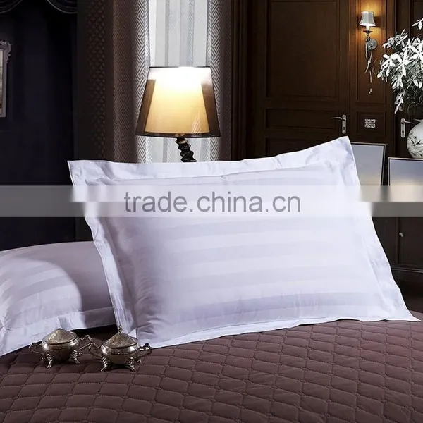 100% Cotton Duvet Cover Sets 3cm Strips Jacquard Design White Color Bed Sheets Sets photo-4
