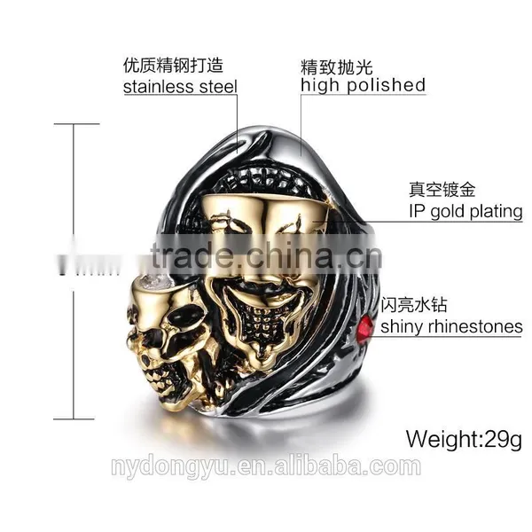 Skeleton Stainless Till Ring/creative Men Skeleton Ring/men Top Quality Ring photo-3