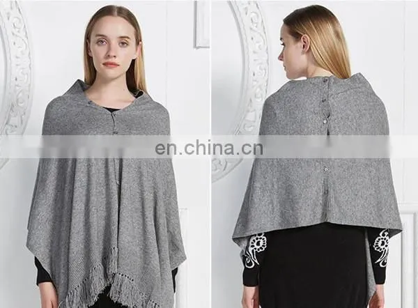 Cheap Price Wholesale Cashmere Poncho, 100% Mongolia Cashmere From China photo-6