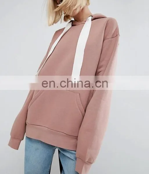 Custom Wholesale Blank Pullover Nude Oversized Hoodie For Women photo-2