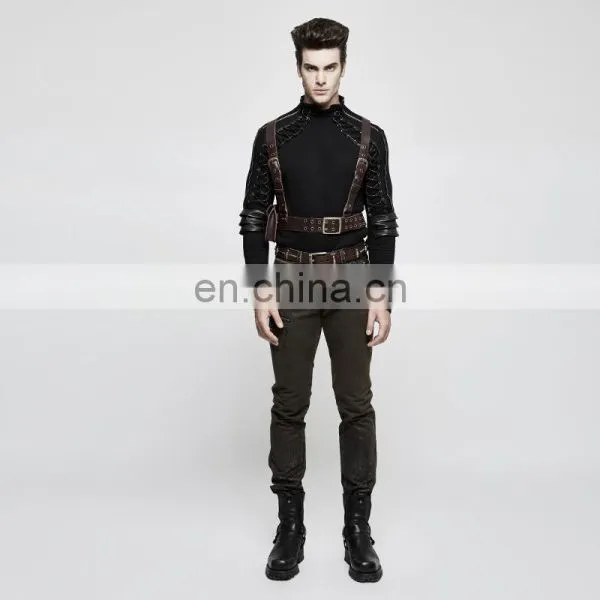 Punk Rave Men's Steampunk Chest Harness With Pocket S-238 photo-4