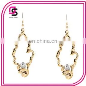 Fashion metal alloy earring with rhineston, fishhook earrings