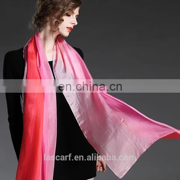 Hand Painted Silk Gradient Color Scarf Shawl photo-2