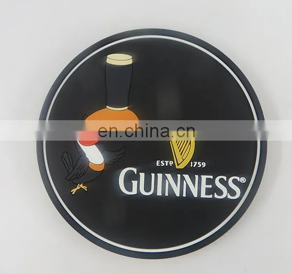 Home Decoration Customed Printed Small Cheap Sale Magnet Soft PVC Coaster photo-3