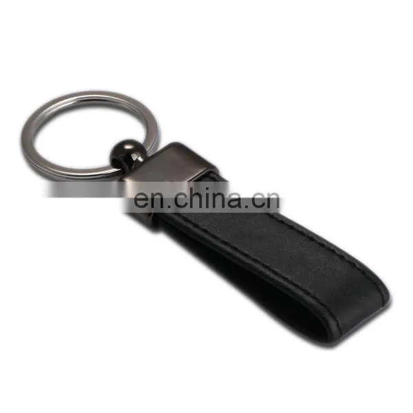 Belt Loops Black Leather Keychain photo-2