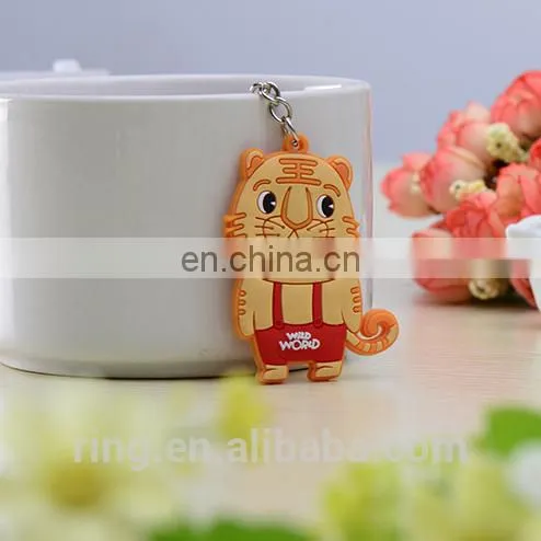 OEM 3D Custom Rubber Keyring Promotion PVC Animal Keychain photo-3