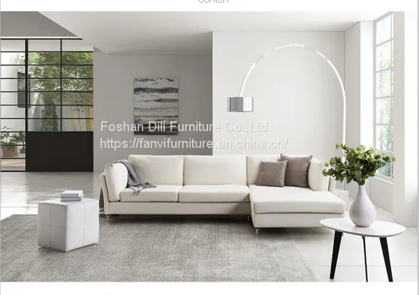 Home Furniture Italian Style Modern Living Room Leather Feather Sofa