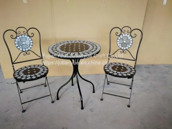 Metal Outdoor Folding Table Coffer Table Round Table photo-2