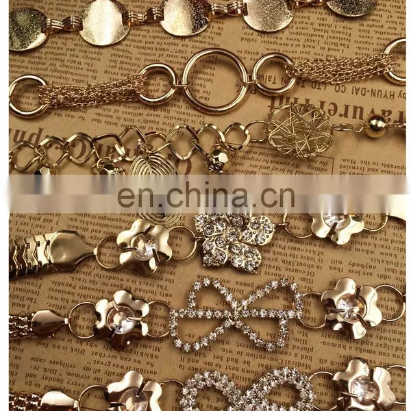 Cheap Good Quality Diamond Charm Lady's Metal Waist Chain Women Waist Chain Belt For Lady Dress Fashion Belt Women Chain photo-3