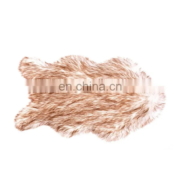 Nordic Long Plush Area Rug Wholesale Faux Carpets Fur Mats Area Yellow Rug For Bedroom photo-5