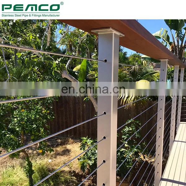 High Quality Balcony Stainless Steel Tensioning Cable Railing System Kits Balustrades Post photo-3