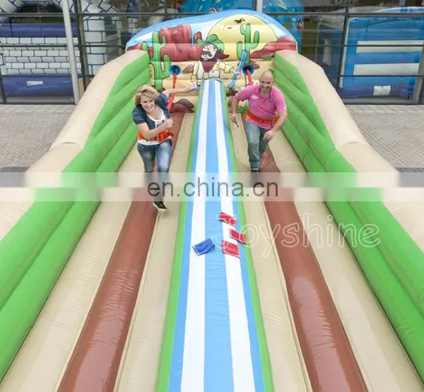 Western Theme Inflatable Bungee Run Wipeout Sport Game For Sale photo-6