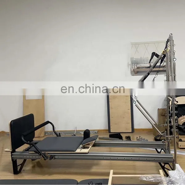 Bodybuilding With High Quality Folding Pilates Reformer Of Aluminium Reformer Pilates Aluminium Reformer With Tower photo-4