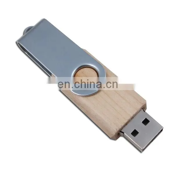 Free Sample Preload Data Wooden Swivel Wood Usb Flash Drive Usb Stick 8GB photo-4