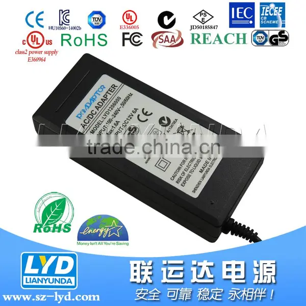 72W Power Transformer 12v 6a Switching Power Supply With UL/cUL GS SAA PSE photo-3