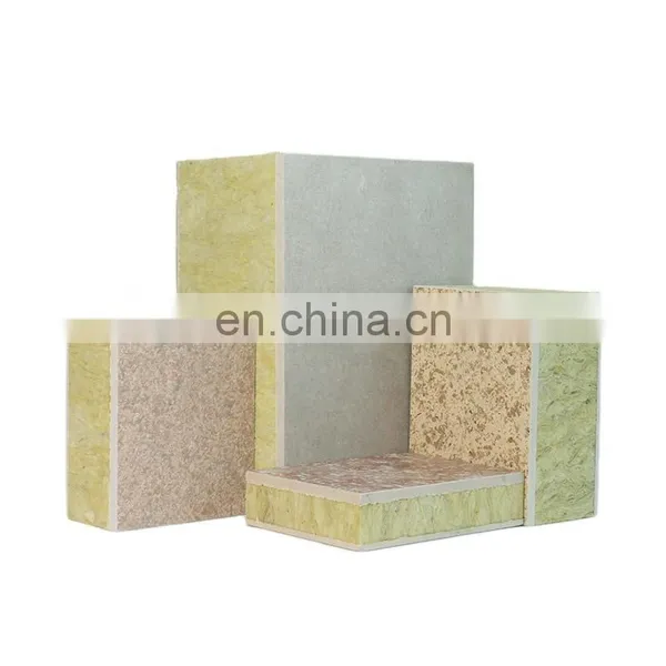 50 mm 75mm 100mm 250mm Thick Structural Workshop Silica Slate Fire Rated Roof Price Rock Wool Sandwich Panels photo-3