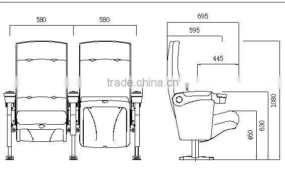 Home Theater Chair for Movie Cinema HJ9911A-L photo-5