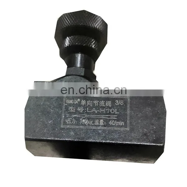 Made in China Hot Sale Carbon Steel 3/8 Inch 40L/min One-way Fuel Non Return Throttle Valve Flow Control Valve