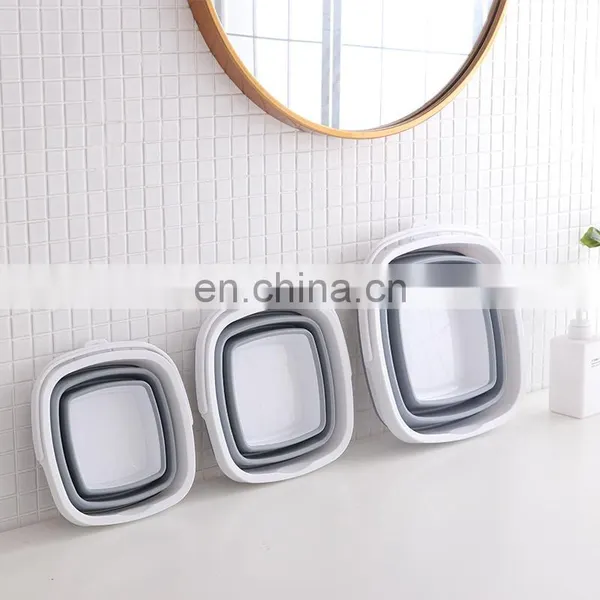 Collapsible Storage Plastic Foldable Home Folding Colapsable Laundry Storage Bathroom Basket With Handle photo-4
