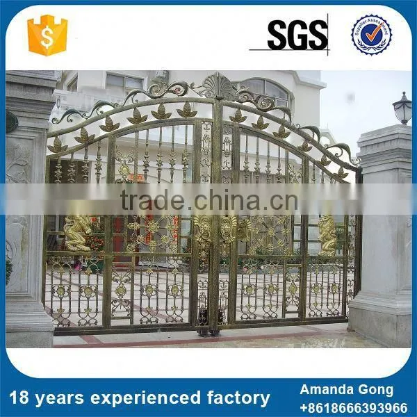 Zero Pollution Hot-Dip Galvanized Wrought Decorative Garden Iron Gate photo-3
