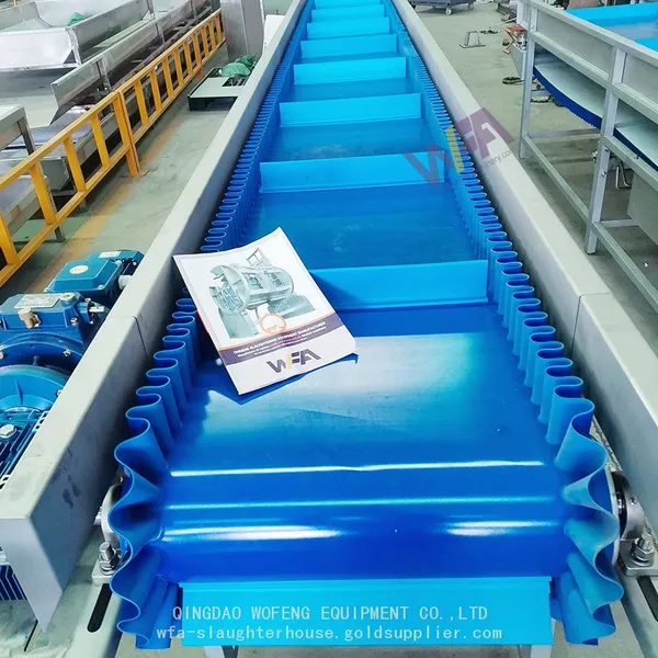 WFA Support Customization Cattle Slaughter House Halal Equipment Hide Belt Conveyor for Abattoir Machineghter