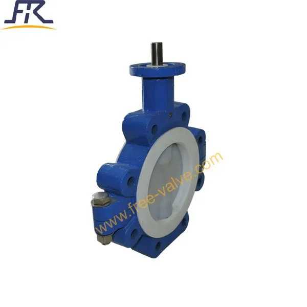 Bare Stem Fluorine Lined Butterfly Valve photo-2