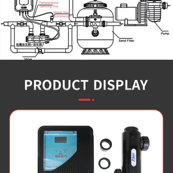 PIKES Pool Disinfection Accessories Automatic Dosing Swimming Pool Salt Water Chlorine Generator photo-4