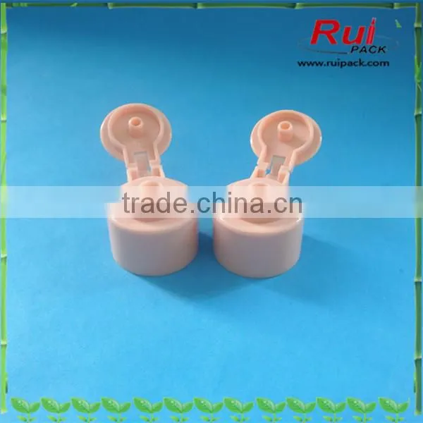Pink 24/410 Plastic Flip Top Cap for Cosmetic Bottle,Plastic Bottle Flip Top Cap photo-2