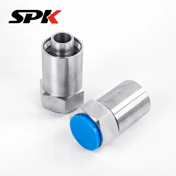 304 Stainless Steel Hose Fitting, Hydraulic Oil Tube Crimp Fitting, High-Pressure Hose Assembly (Stainless Steel)